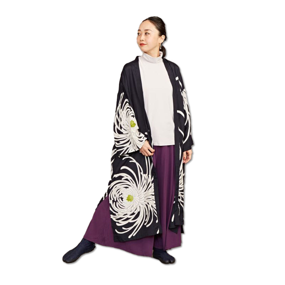 Long Floral Kimono Jacket apparel