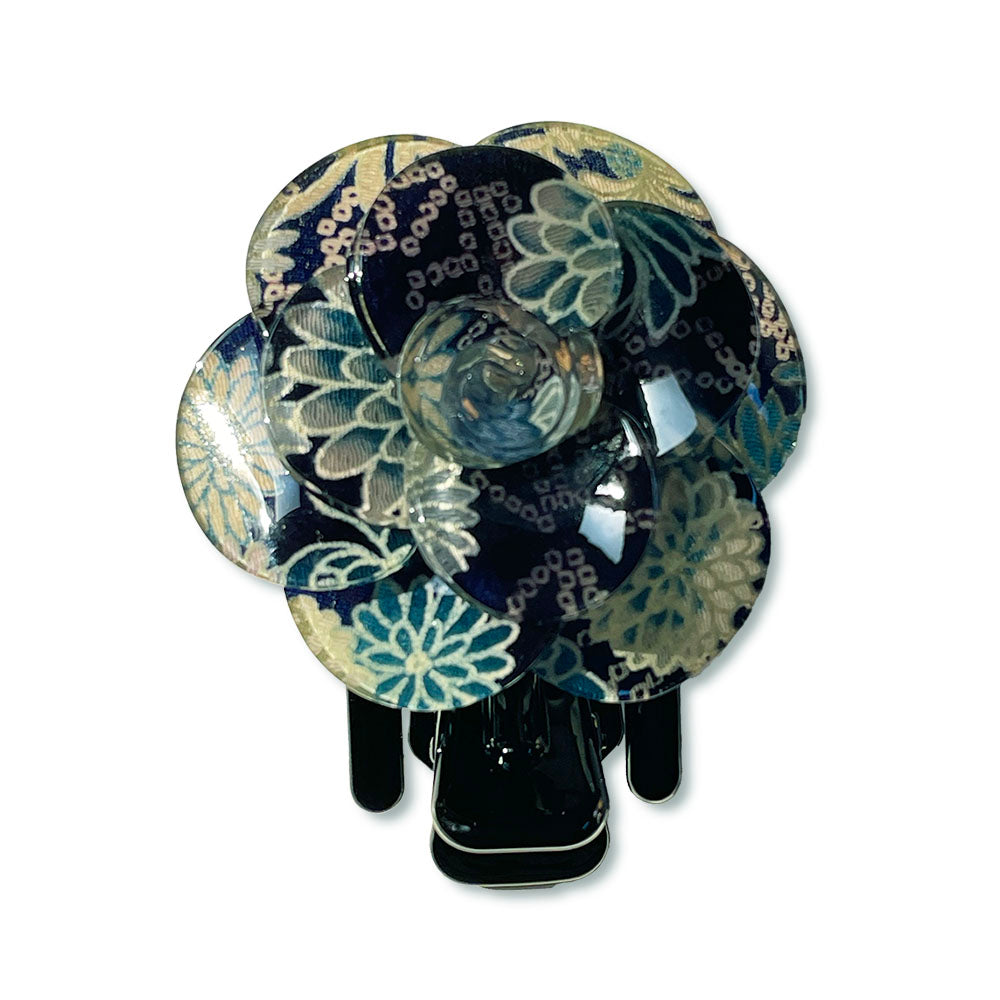 Camellia Hair Claw accessories Navy