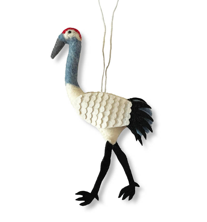 Felt Crane Ornament* gift