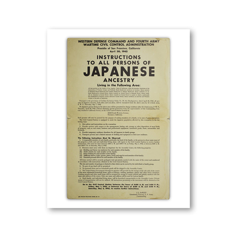 Print Civilian Instructions Poster (8x10) museum product Default Title