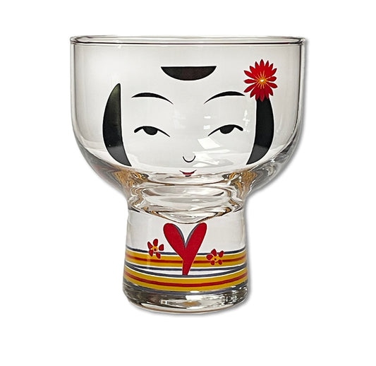 Kokeshi Cordial/Sake Glass gift Kiku view 2