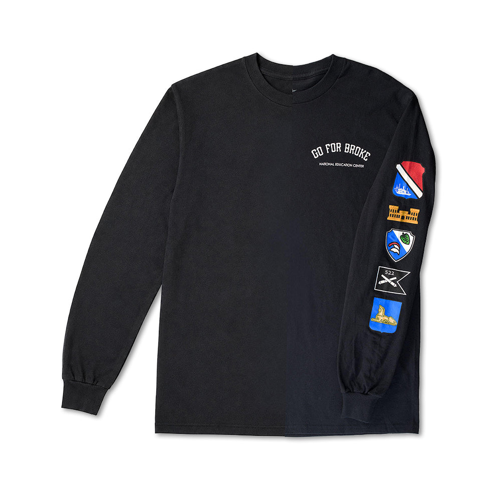 Japangeles x Go For Broke - Coat of Arms Long Sleeve Tee apparel Small