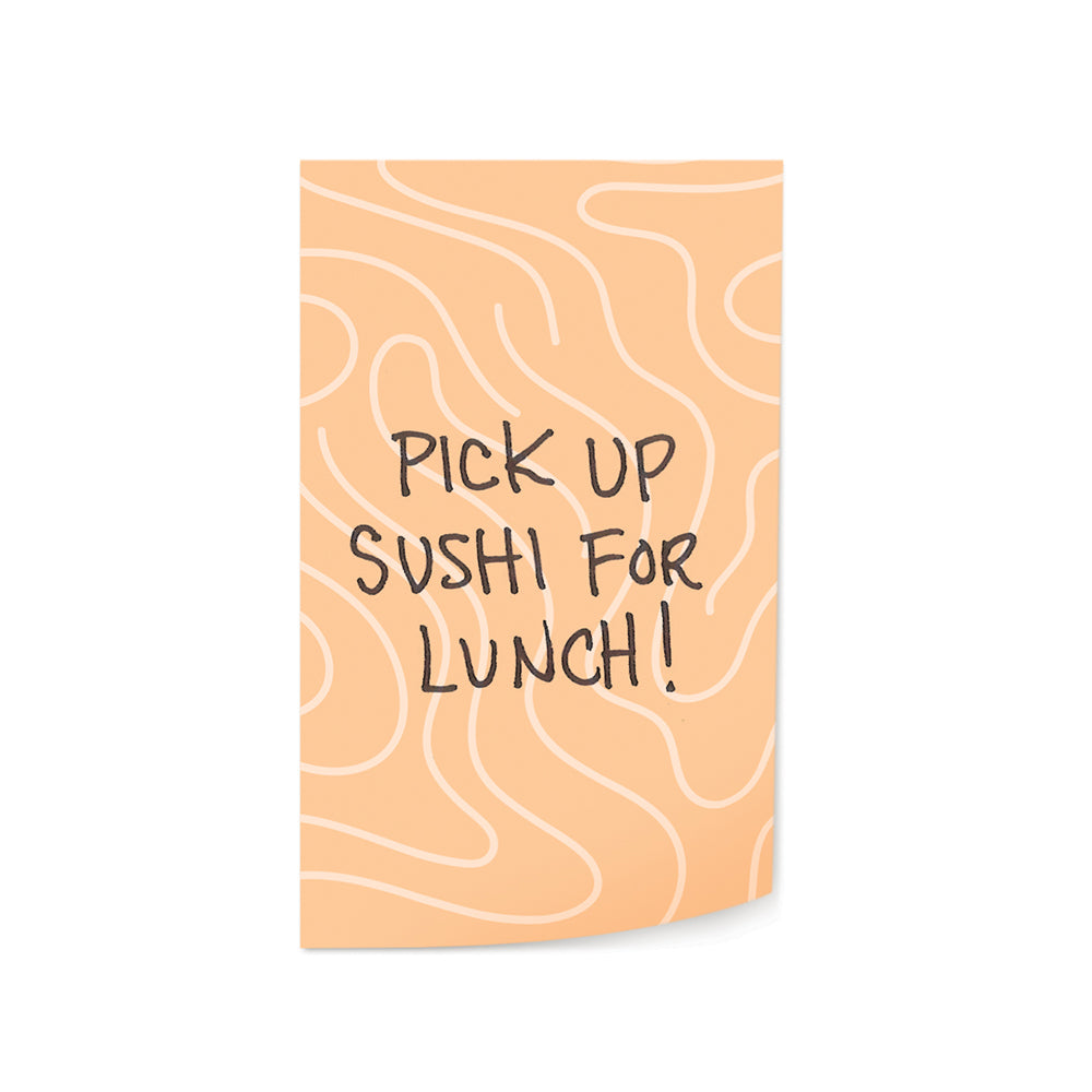 Salmon Sushi Roll O Sticky Notes paper-stationery