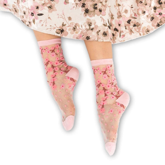 Slinky Sheer Cherry Blossom Socks accessories view 2