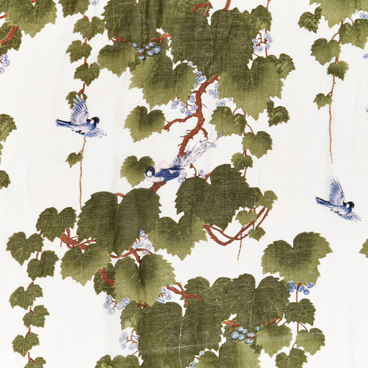 Green Vine, Bird and Blossom Scarf accessories view 2