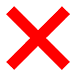 No discount red 'x' icon