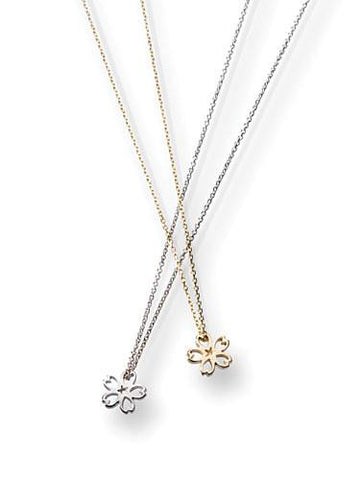 Sterling Silver Sakura Charm Necklace