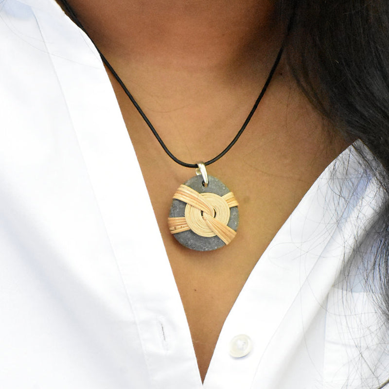 Coil Knot Stone Pendant jewelry