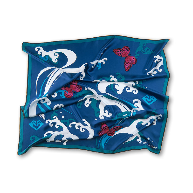 Scarf Hanae Mori Blue museum product Blue