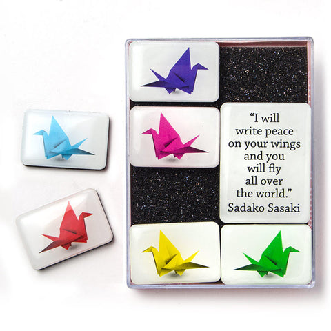 Origami Crane Magnet Set