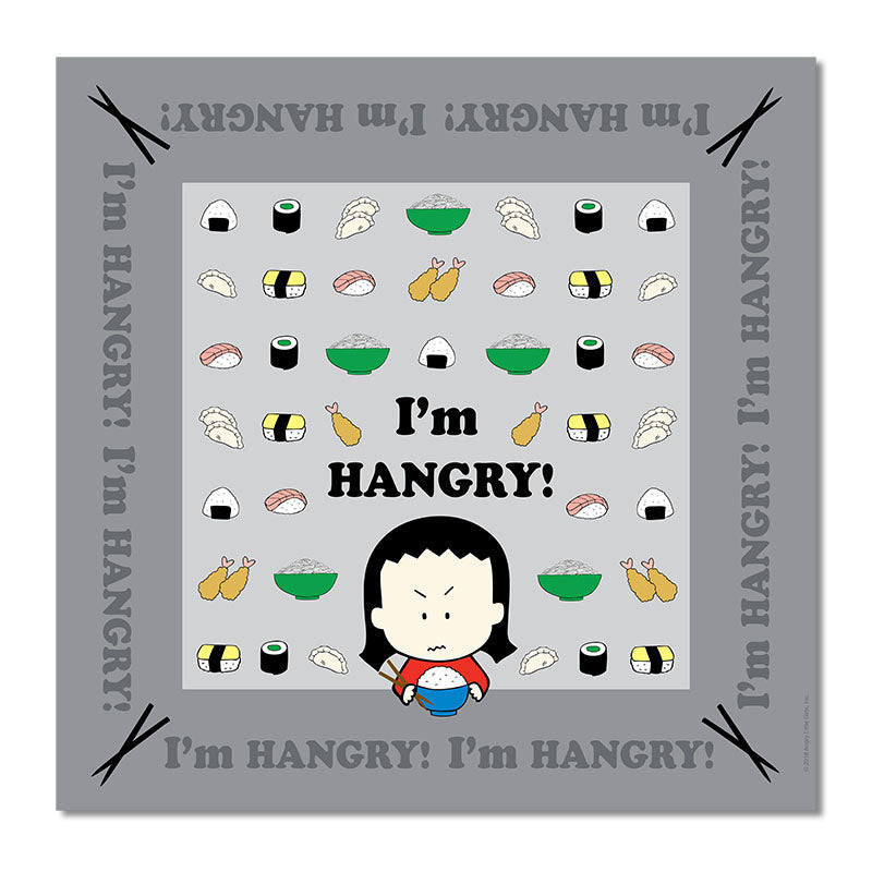 Angry Girl "Hangry" Furoshiki gift