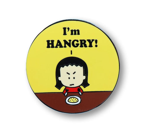 Angry Girl Hangry Pin