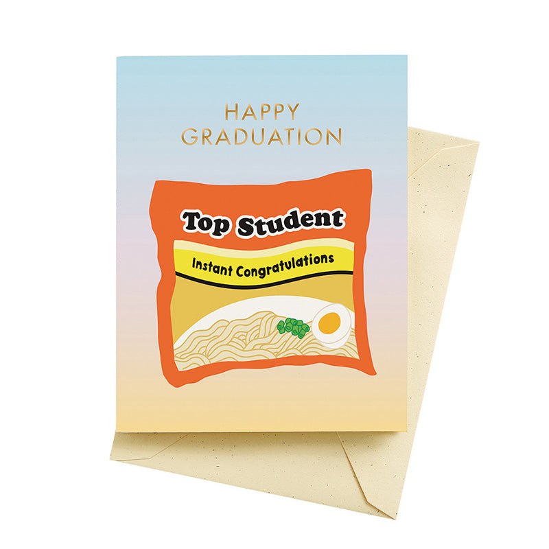 Top Student Ramen Card paper-stationery
