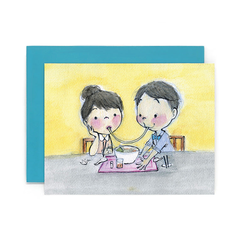 Ramen Kiss Notecard paper-stationery