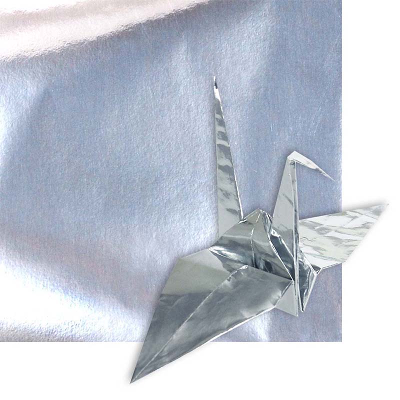 Silver 6" Origami Paper paper-stationery