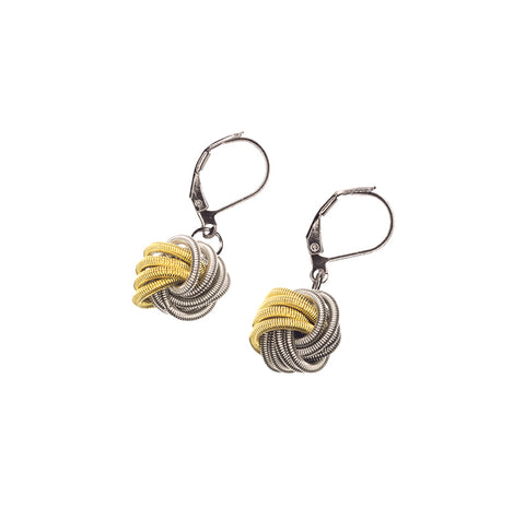 Mizuhiki-Inspired Knotted Wire Earrings