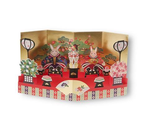 Rabbit Hinamatsuri Pop-up Card paper-stationery