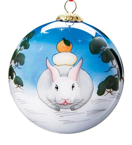 Rabbits In The Moon Ornament