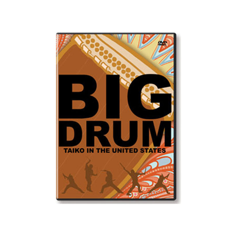 Cover of museum publication Big Drum DVD with colorful graphic of a drum.