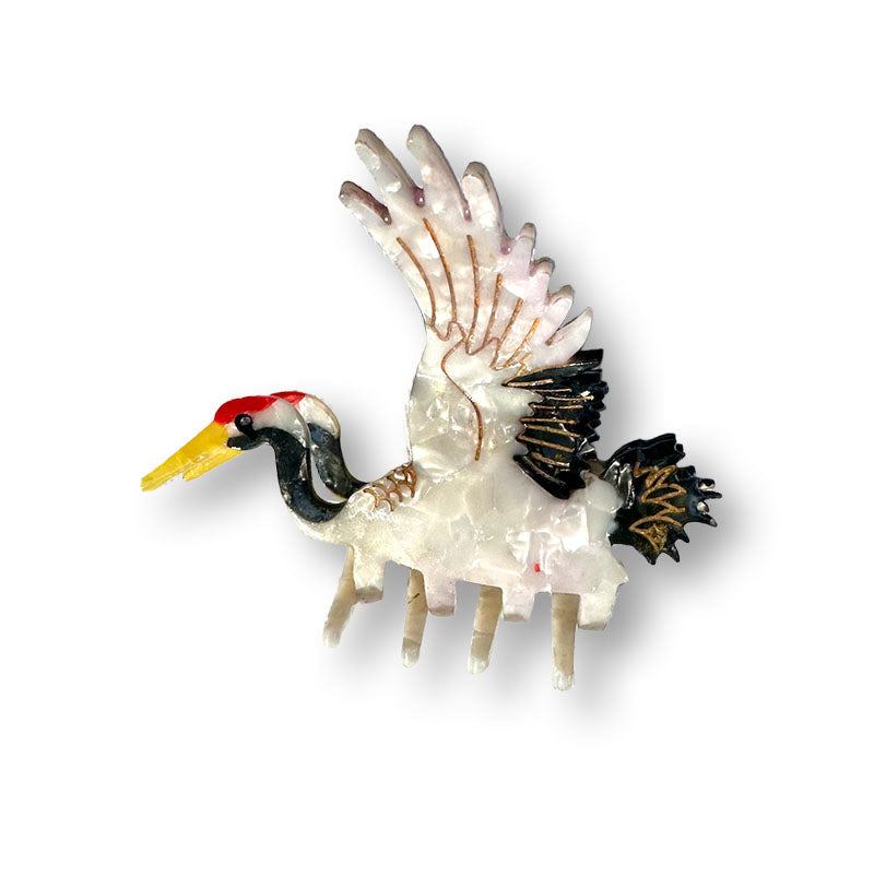 Flying crane claw-type hair clip.