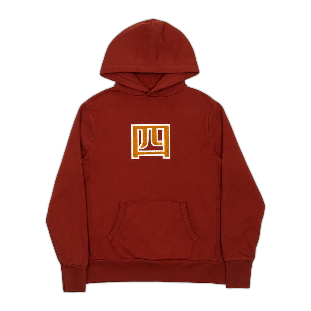 AKASHI-KAMA Yonsei Hoodie apparel X-SMALL Cardinal