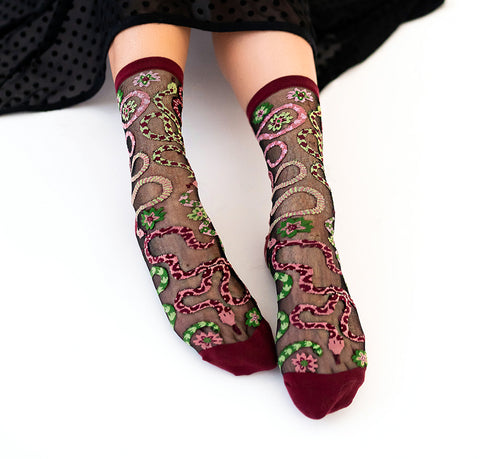 Slinky Sheer Snake Socks