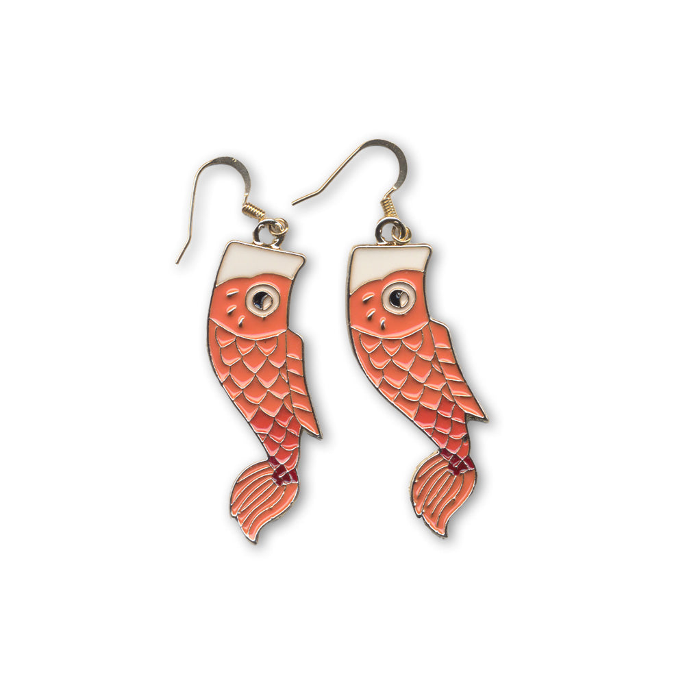 Enameled Koinobori Earrings jewelry