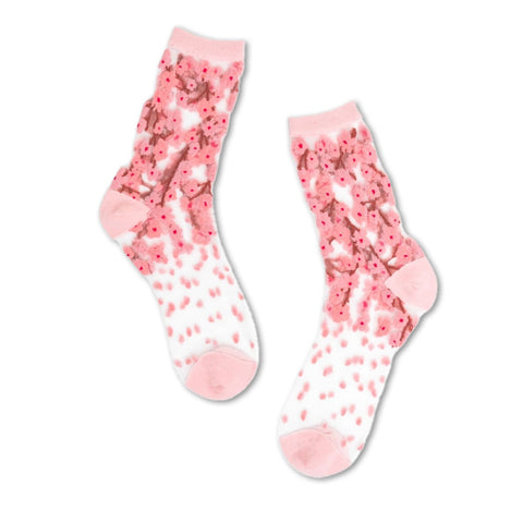 Slinky Sheer Cherry Blossom Socks