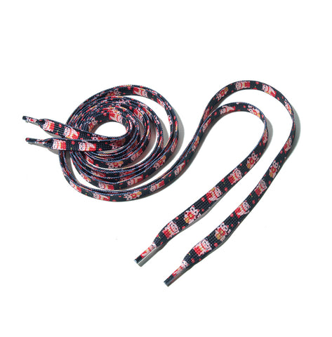 Black Maneki Neko Shoelaces