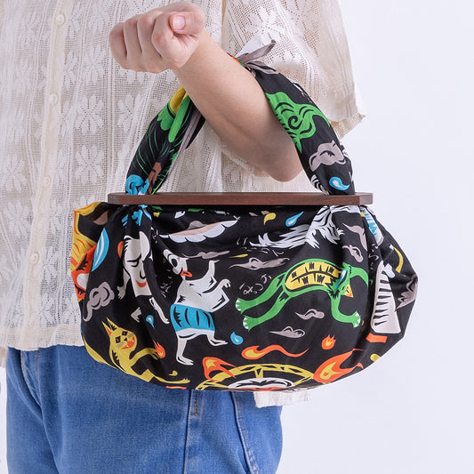 Wooden Furoshiki Bag Handles gift view 2