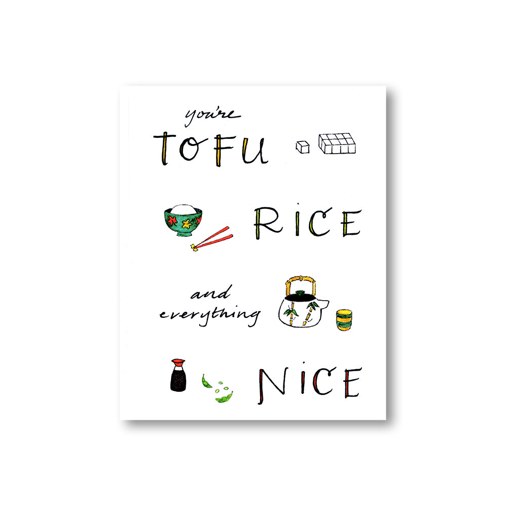 Tofu and Rice Notecard