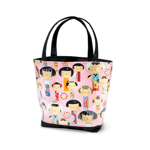 Yancha Small Manju Pink Kokeshi Tote