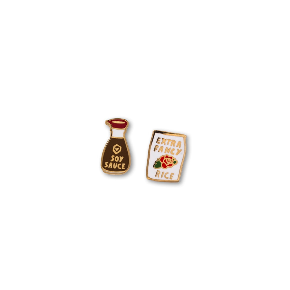 Soy Sauce and Rice Earrings jewelry