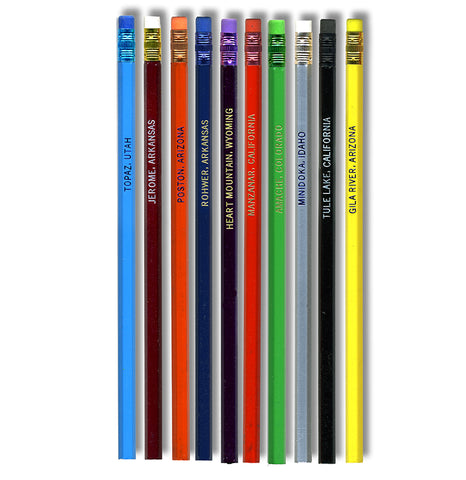 Pack of 10 pencils with Camp names