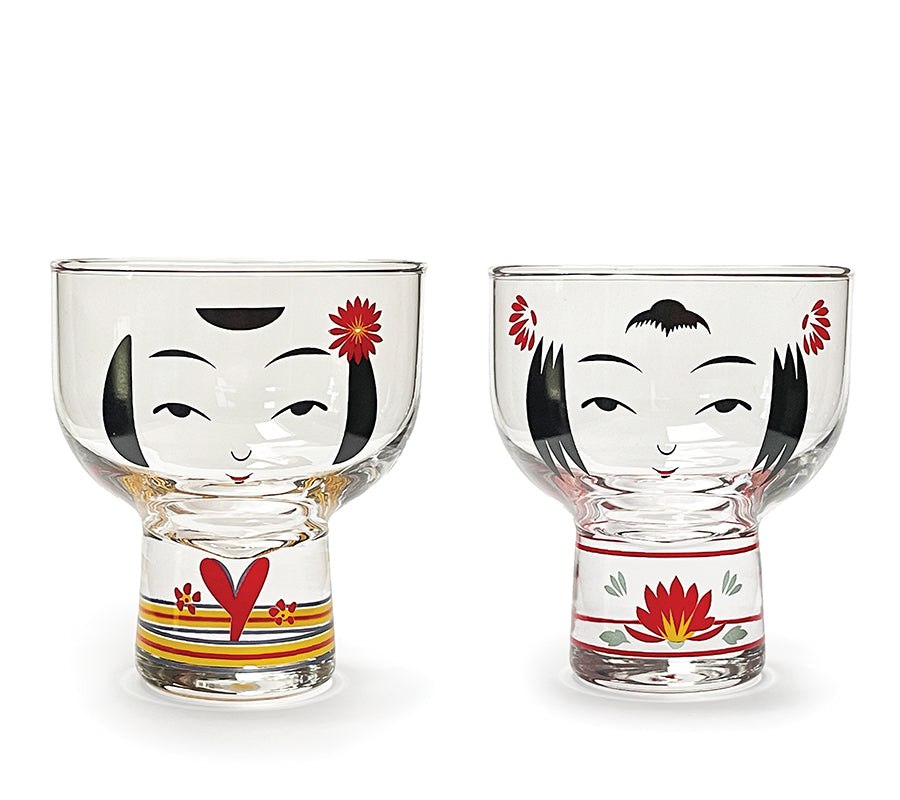 Kokeshi Glasses Gift Set (2)