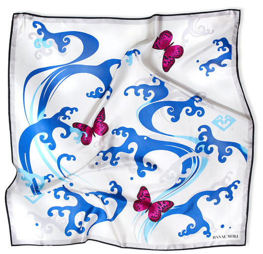 Scarf Hanae Mori White* museum product 