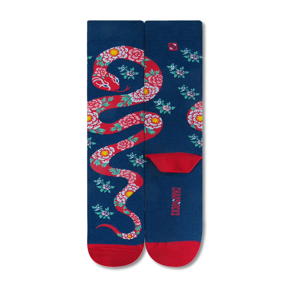 Snake and Peony Sock accessories