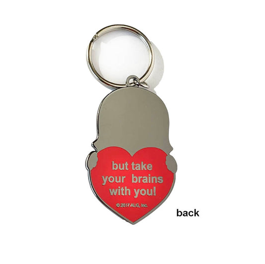 Angry Girl Follow Your Heart Keyring gift view 2