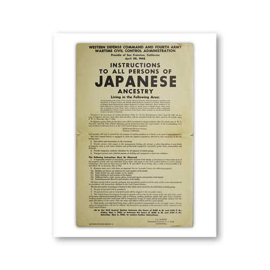 Print Civilian Instructions Poster (8x10)