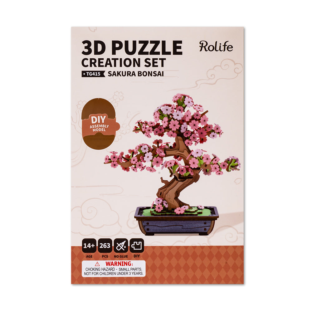 Packaging of the Cherry Blossom Bonsai Craft Kit