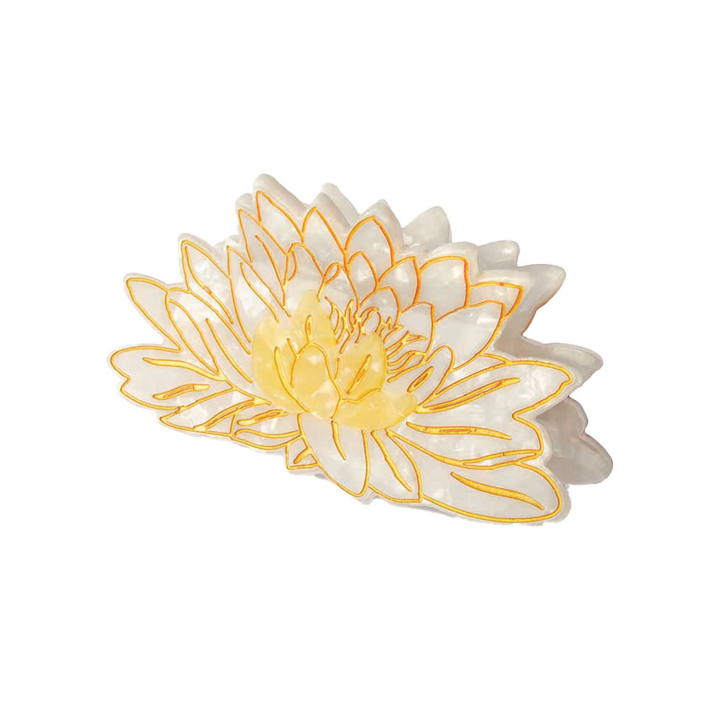 White Chrysanthemum Hair Claw accessories
