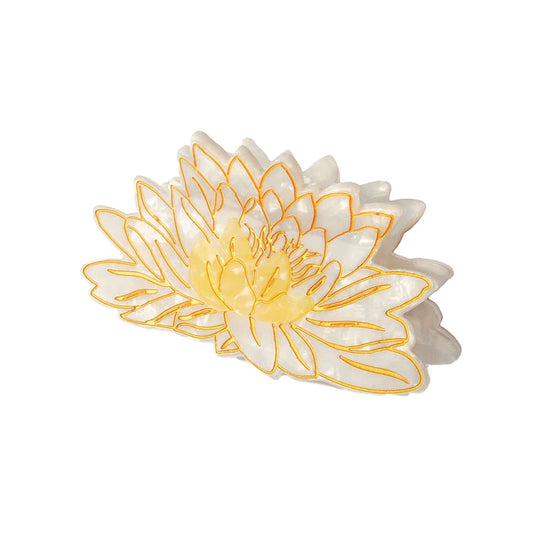 White Chrysanthemum Hair Claw accessories 
