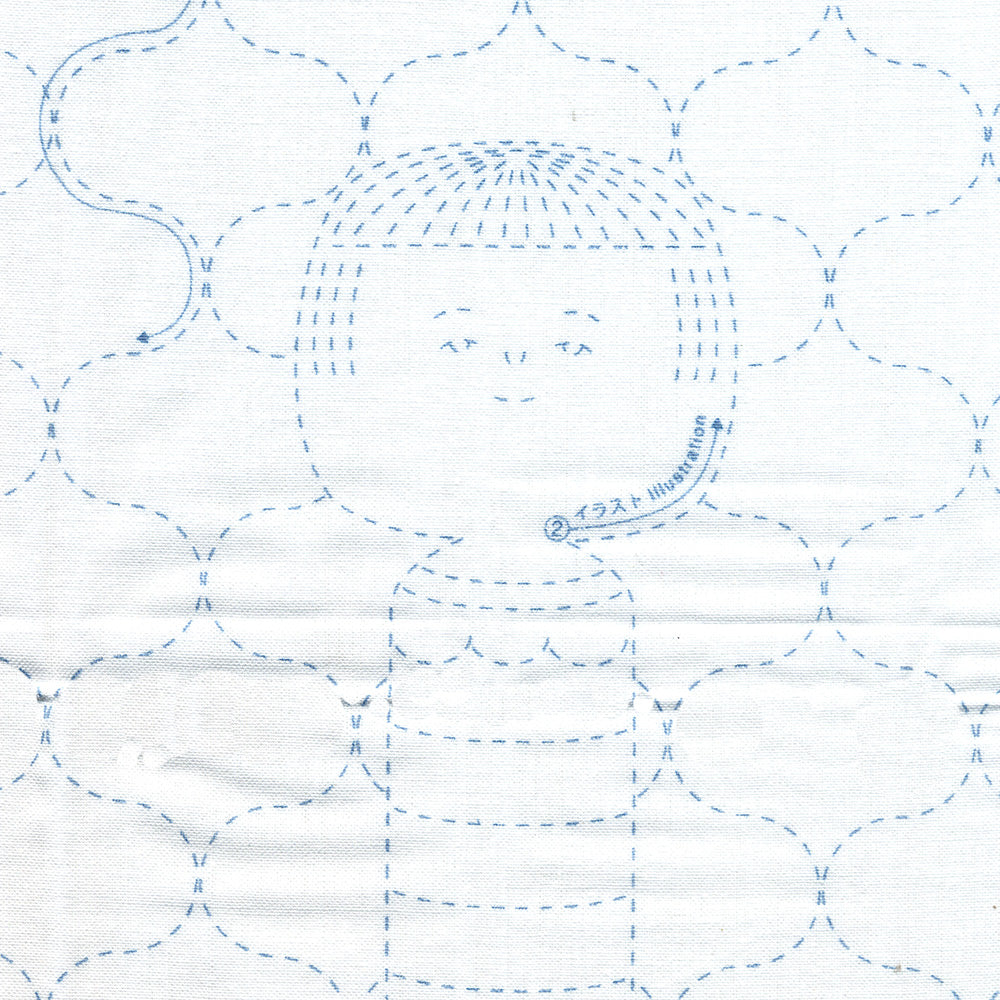 Sashiko Sampler Kit - Kokeshi Pattern View 2