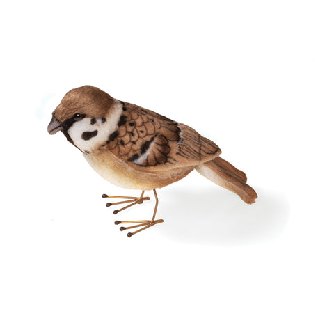 Plush Sparrow Sculpture