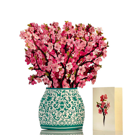 Cherry Blossom Bouquet Pop-up Card