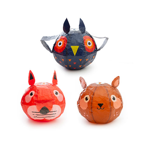 Woodland Creatures Fusen (Paper Balloons)- Set of Three