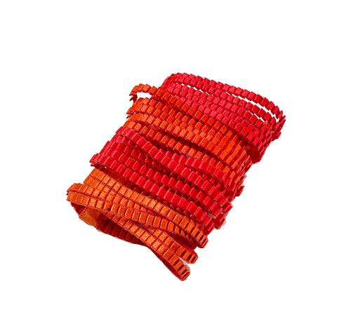 Origami Pleat Bracelet-Red