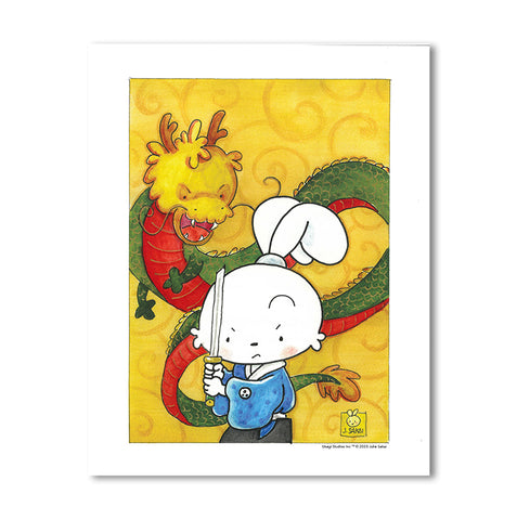 Chibi Usagi Year of the Dragon Print 8x10