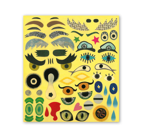 Kao Note Monster Face Sticker Book
