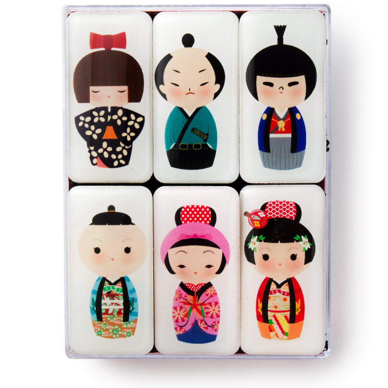 Kokeshi Magnet Set